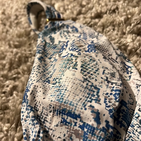 NWT *Beautiful Suit* Melissa Odabash Swimsuit Python Blue - Picture 3 of 7